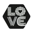 thumbnail image 4 of Firefighter Love Leather Coasters for Drinks Perfect for Living Room, Kitchen, or Outdoor Use Set of 6 Hexagon, 4 of 6