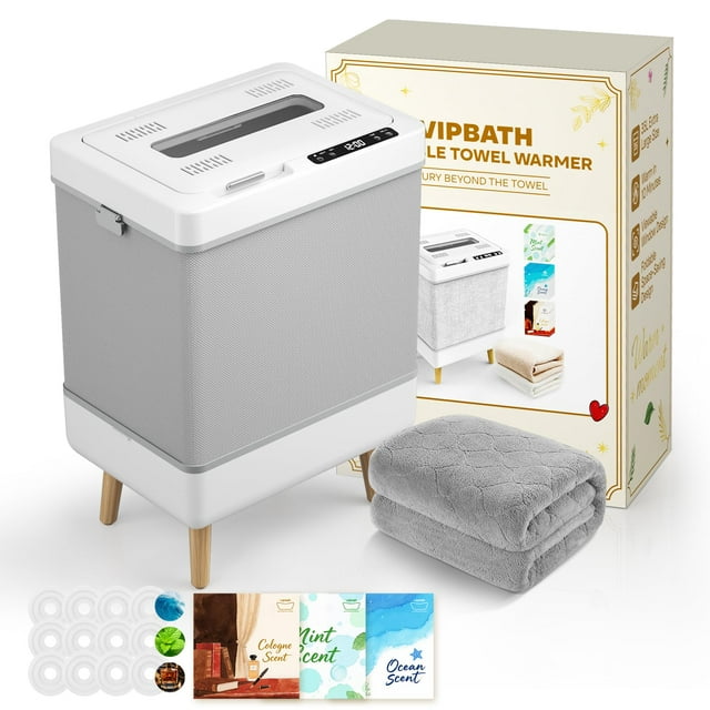 Calentador de toallas VIPBATH de 35 L plegable con apagado de seguridad