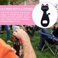 thumbnail image 4 of Abridor de cerveza lindo magnético en forma de gato, portátil de acero inoxidable, 4 of 4