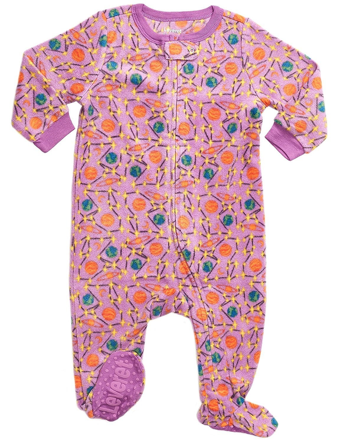 Leveret Leveret Fleece Footed Pajama Sleeper Purple 1218