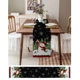 thumbnail image 6 of Table Runners 120 Inches Long Dress Scarves, Black Red Snowman Christmas Farmhouse Coffee/Dining/Kitchen Table Runner for Living Room, Xmas Tree Snowflake Winter 13x120 Inch, 6 of 7