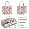 thumbnail image 2 of Large Capacity Tote Bag,Pioneer Flower Floral Print Pattern Handbag Fashion Luxury Tote Bag,15.7"x13"x 5.1" Inches,Laptop Compatible, 2 of 6