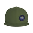 thumbnail image 3 of DouZhe Flat Brim Cap Snapback Hat, Neon Game Controller Games Zone Prints Adjustable Green Adult Baseball Cap, 3 of 6