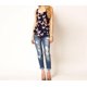 thumbnail image 3 of Gibobby Gasa sin mangas Crew Tank Womens Print XL Chaleco Camisas Top Blusa de mujer(Negro,XG), 3 of 5