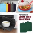 thumbnail image 5 of HOMEIORA 2 Pack Oven Pot Holder with Pocket Cotton Heat Resistant Coaster Potholder Kitchen Hot Pad Oven Mitts for Cooking Square 7" x 9", Dark Green, 5 of 5
