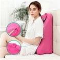 thumbnail image 3 of Ergonomic Spine Support Multi-Functional Bed Pillow - Pink, 3 of 19