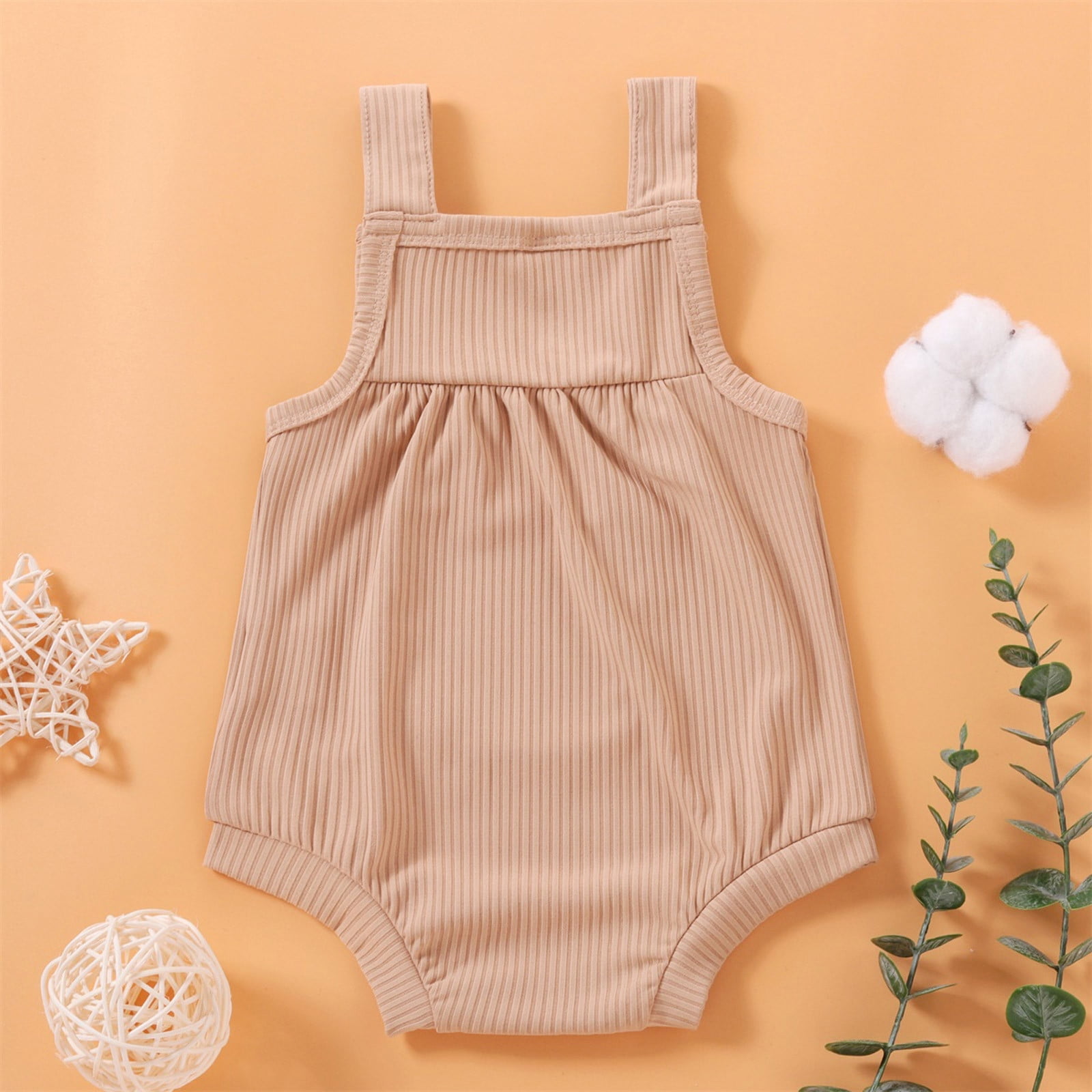 Gubotare Baby Bodysuit Girl Fall Baby Boy Plaid Shirt Romper Cotton Long Sleeve Button Down Top with Pocket Casual Shirt,Coffee 3-6 Months