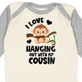 thumbnail image 4 of Inktastic Monkey I Love Hanging out with My Cousin Boys or Girls Long Sleeve Baby Bodysuit, 4 of 5