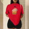 thumbnail image 3 of Playera Blusa De Capybara Con Una Hamburguesa Capibara Color Rojo Talla Mediana Marca Emil SaEs, 3 of 4
