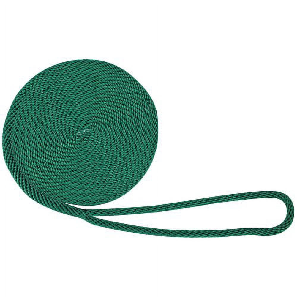 Extreme Max BoatTector Solid Braid MFP Dock Line - 3/8" x 15', Forest Green, 3/8"X15' FRST GREEN SB