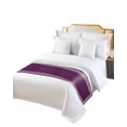 thumbnail image 2 of Xipuska Dark Purple Retro Greek Key Bed Runners for Twin Size Bed, Decorative Bed Throws for Foot of Bed, Geometric Greece Ancient Farmhouse Bed Runner Sofa Throw Bedding Scarf Slipcover for Bedroom, 2 of 6