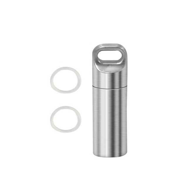 Pill Holders ,Keychain Pill Case ,Small Pill Box, Portable ,Durable Organizer Metal Pill Container for Travel Camping Outdoor S