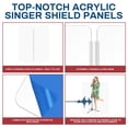 thumbnail image 4 of PENNZONI Singer Shield, 2 Clear Acrylic Sound Control Panels, 2ft x5ft, 4 of 11
