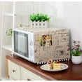 thumbnail image 2 of Microwave Oven Cover Dustproof Cotton Machine Protector Decorative Kitchen Appliance Cover with Side Storage Pockets(Jis Letters), 2 of 7