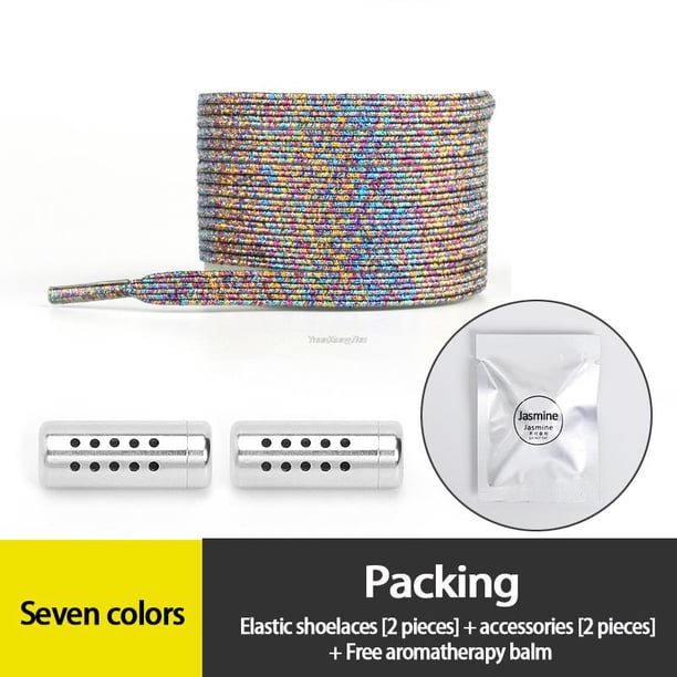 Zapatillas de deporte con cordones elásticos con aroma de aire limpio, cordones sin atar, cordones planos sin ataduras, cordones rápidos para niños y adultos, bandas de goma, Francia Gao Jinjia LED