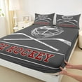thumbnail image 3 of Manfei Kids Sports Game Full Size Sheets,Ice Hockey Bed Sheets,Red White Gray Sheet Sets For Boys,Breathable Room Decor,4pcs, 3 of 7