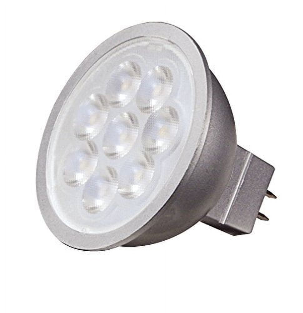 Satco Lighting 6.5 Watt Dimmable MR16 Low Voltage LED Light Bulbs - 3000K Soft White - 40 Degree Beam Angle - GU5.3 Base - 12 Volt AC/DC (12 Pack)