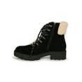 thumbnail image 4 of Mata Sherpa Collar Lace Up Chunky Lugged Bootie 20418, 4 of 6