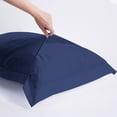 thumbnail image 6 of 2 Pack Standard Brushed Microfiber Pillow Shams with 2" Flange, Super Soft and Cozy, Wrinkle, Fade, Stain Resistant Sham, Navy Blue, 20x26 inches, 6 of 8