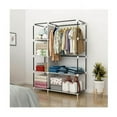 thumbnail image 3 of Armoire Portable, Organisateur de Garde-Robe avec Design Pliable, Rangement Spacieux pour Votre Garde-Robe, Assemblage Facile, Tissu Non Tissé Résistant à l'Eau, pour Chambre et Salon (105X45X170Cm), 3 of 4