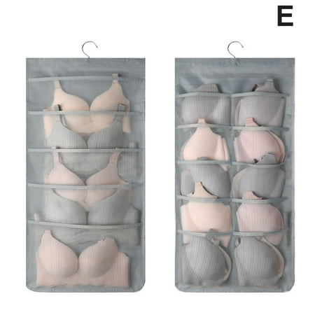

Double-Side Hanging Underwear Organizer Hanging Underpants Bra Socks Storage Bag E