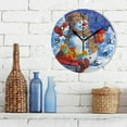 thumbnail image 3 of GZHJMY Christmas Snowman Wall Clock, 10" Silent Non Ticking Round Clock, Oil Painting Easy to Read Clock for Living Room Bedroom Bathroom Home Decor Holiday Gifts, 3 of 7