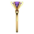 thumbnail image 3 of Solitaire Engagement Ring for Women - 2.5ct Natural Amethyst in 18K Yellow Gold Promise Ring, 3 of 6