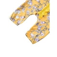 thumbnail image 6 of Baby Girls Floral Print Romper, Short Sleeve O-neck Button-up Jumpsuit, 6 of 8