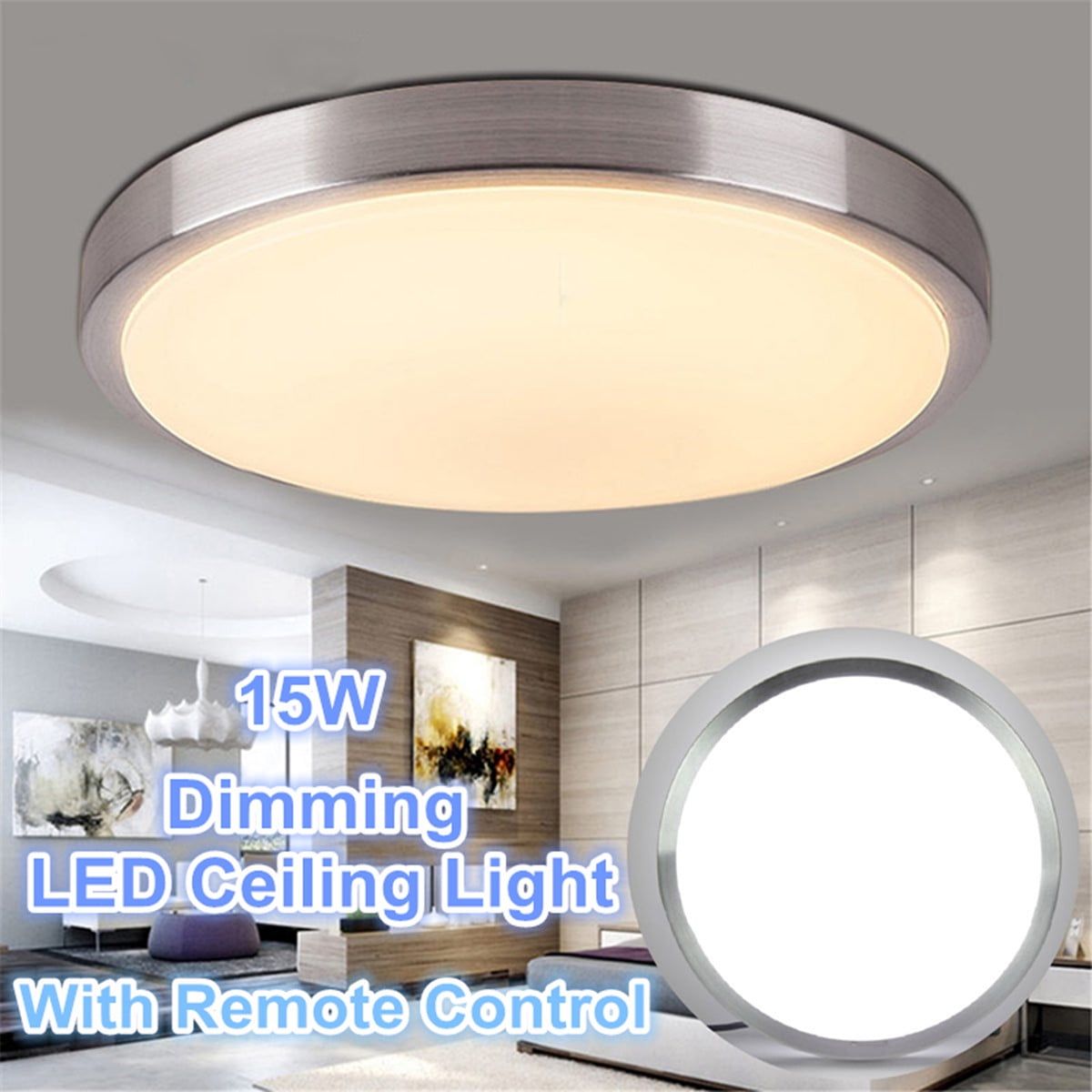 14'' Round LED Ceiling Light Warm White Dimming Ceiling Down Light 100