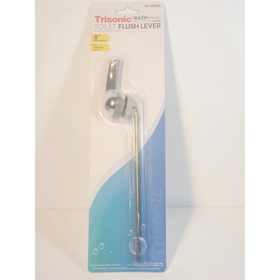 Universal Toilet Tank Flush Lever Chrome Finish Fit Most Toilets 8"