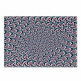 thumbnail image 1 of Trippy Cutting Board, Geometric Shapes in Abstract Design Retro Optical Illusion Hipster, Decorative Tempered Glass Cutting and Serving Board, Small Size, Dark Coral Turquoise, by Ambesonne, 1 of 1