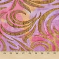 thumbnail image 4 of Geometric Metallic Polyester Velvet Burnout On Mesh 215 GSM 43/44 Inch Fabric By The Yard For Sewing Apparel, Upholstery, Décor, & More - Lavender Sunset 1 Yard, 4 of 4