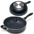thumbnail image 2 of JOYCOOK Wok with Lid Two Handles 12 inch (30cm) Aluminum Non-Stick, 2 of 2