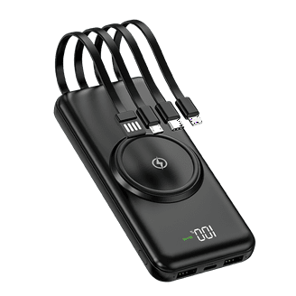 High Capacity 20000mAh Wireless Power Bank, Portable Charger with