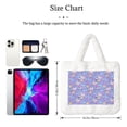 thumbnail image 3 of Yiaed Butterflies And Flowers Print Fluffy Shoulder Bag Plush Bags Women Ladies Tote Bag Fluffy White Furry Purse Handbag for Autumn and Winter, 3 of 7