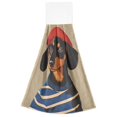 thumbnail image 7 of Yayeee Kitchen Hanging Hand Towels Set of 2 with Loop Bathroom Absorbent Tie Towel, Dog Artist, 7 of 7