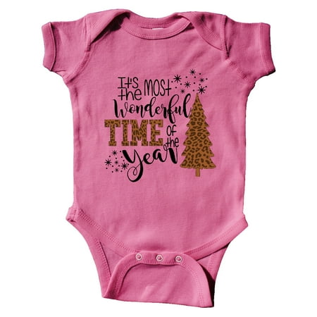 

Inktastic Christmas It s the Most Wonderful Time of the Year Cheetah Gift Baby Boy or Baby Girl Bodysuit
