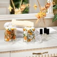 thumbnail image 4 of Yayeee 2 Pack Qtip Holder Bathroom Cotton Swab Canister with Lid Clear Dispenser Set, Orange Watercolor Bees, 4 of 6