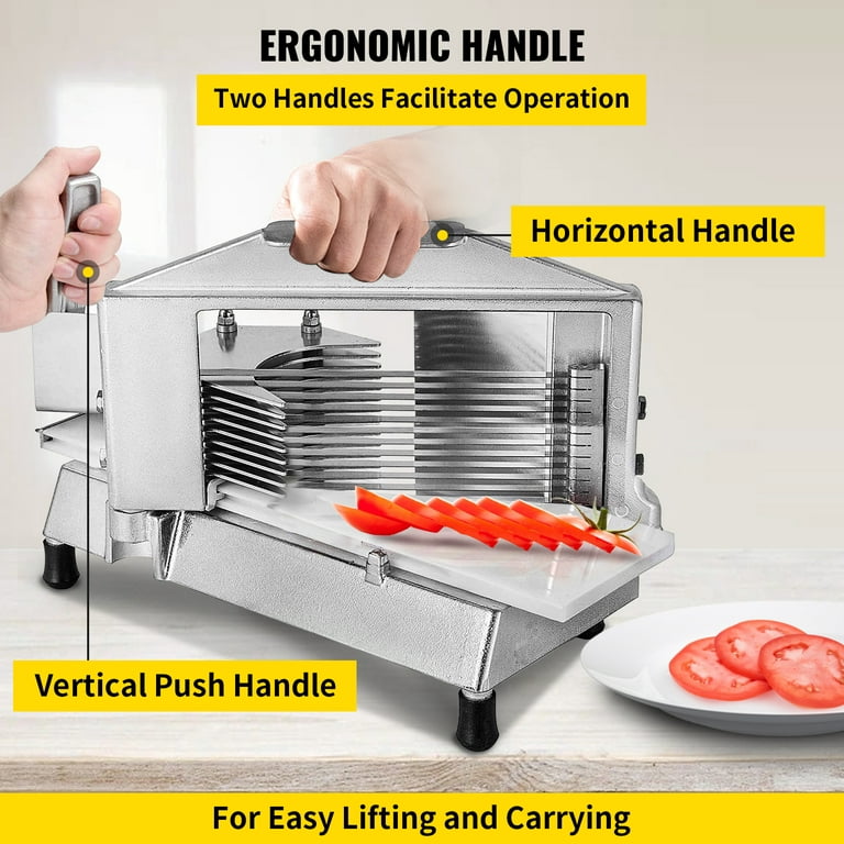 Commercial Tomato Slicer 3/8 Heavy Duty Tomato Slicer Tomato Cutter with  Built in Cutting Board