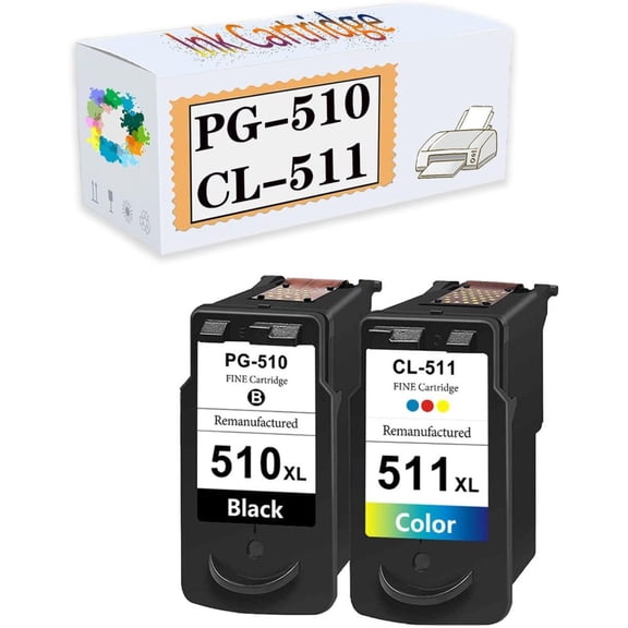 Compatible PG-510 CL-511 PG510 CL511 Ink Cartridges Replacement for Canon IP2700 IP2702 MP240 MP250 MP252 MP260 MP270 MP272 MP280 MP282 MP330 MP480 MP490 MP492 MP495 2 Black 2 Color