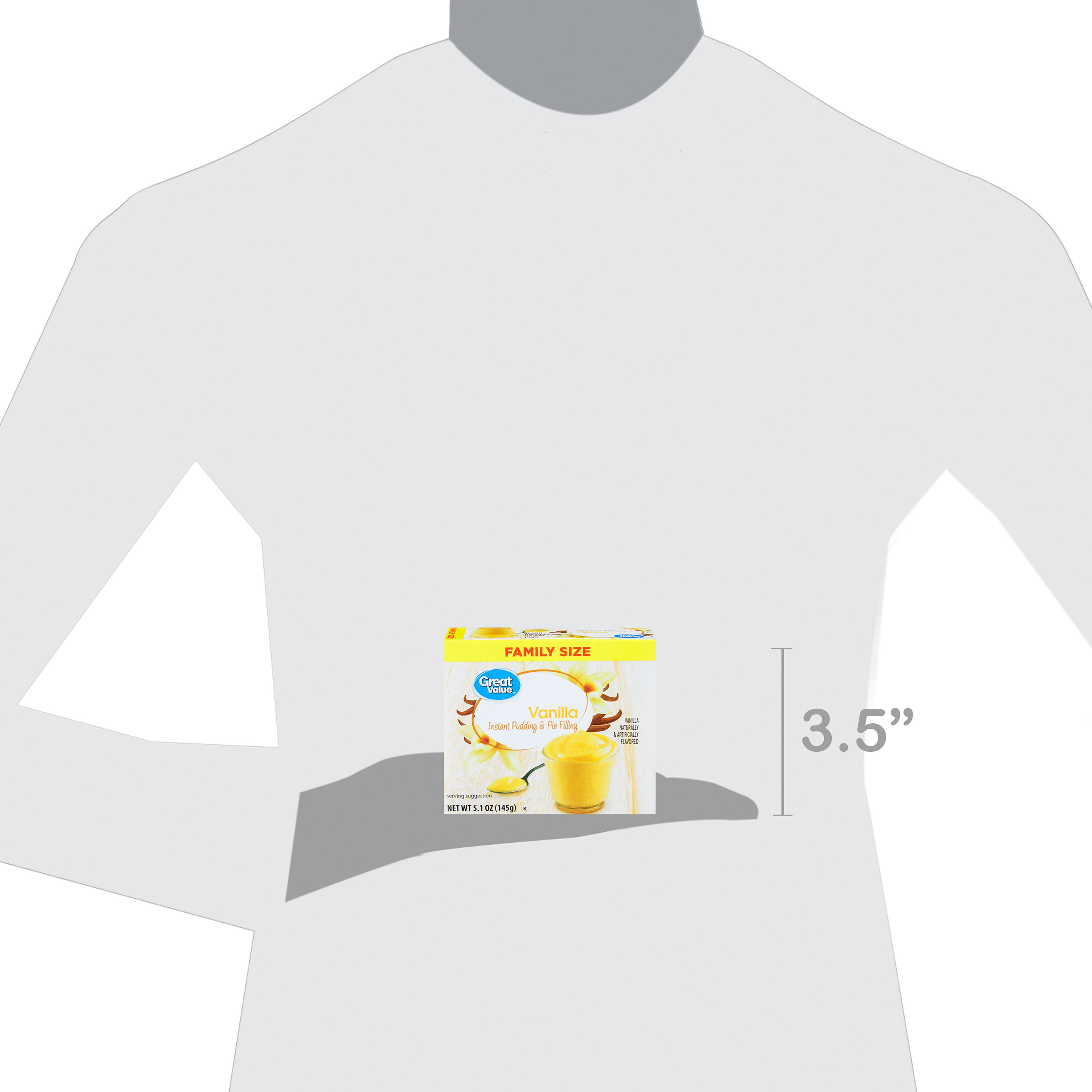 (8 pack) Great Value Vanilla Instant Pudding and Pie Filling, Family Size, 5.1 oz Carton