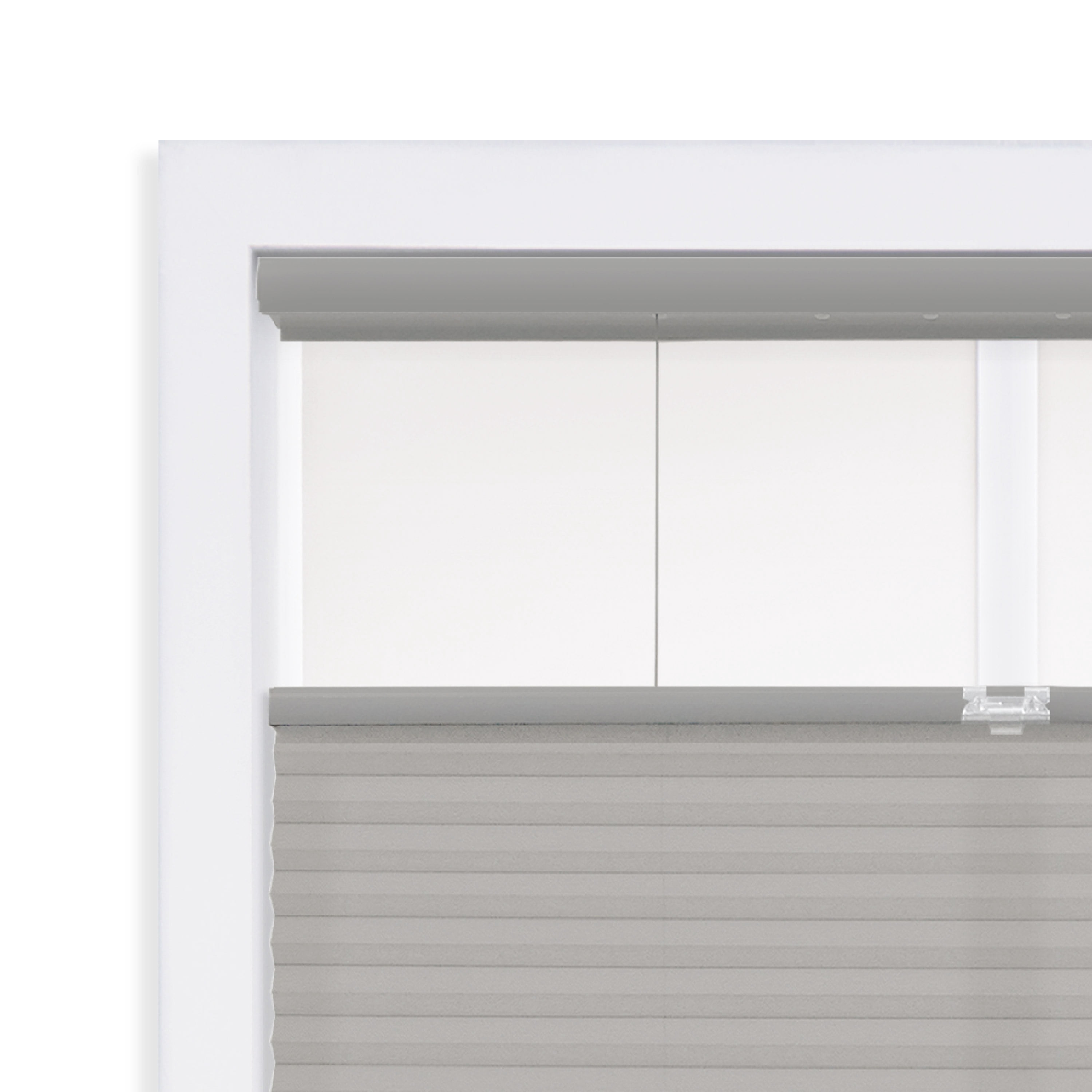 Regal Living Cordless Light Filtering Top-Down Bottom-Up Cellular Shade, Gray Cloud - 44" W x 72" L