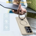 thumbnail image 2 of For Samsung Galaxy S25 Ultra 5G Case (Compatible With MagSafe) With Invisible Magnetic O-Ring Stand Military-Grade Shockproof Phone Case,Apricot,For Galaxy S25 Ultra 5G, 2 of 7