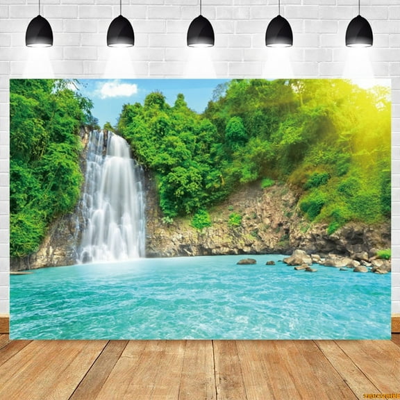 Nature Scery Waterfall Forest River Backdrop Birthday Party Wedding Travel Portrait Room Wall r Photography Background