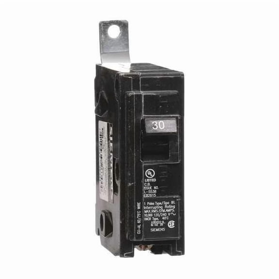 Siemens Circuit Breaker,30A,Bolt On,120/240V,1P B130