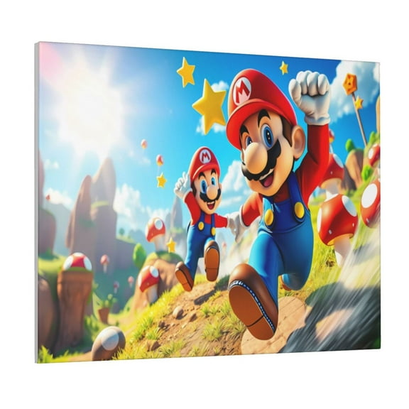 Saiise Mario Frameless Canvas Wall Art - Abstract Modern Artwork for Living Room, Bedroom, Office - Ready to Hang, Vibrant Colors, Ideal Gift Idea- 8"x10"