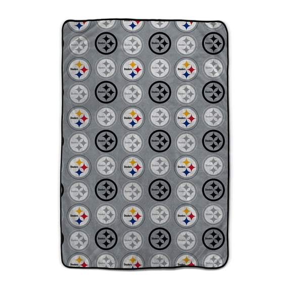 Pegasus Pittsburgh Steelers 66" x 95" Oversized Logo Roll Ultra Cozy Blanket