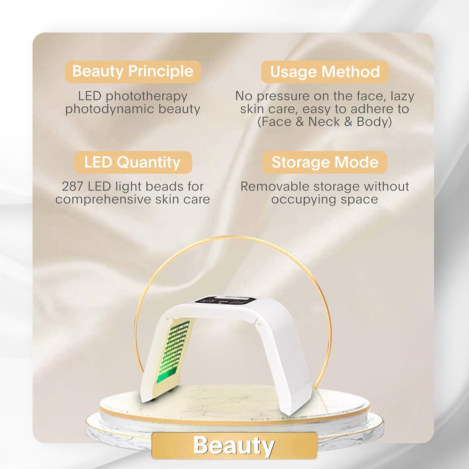 SUWU LED-Face-Light-Therapy, 7 in 1 Color LED Face Mask Facial Body Beauty Equipment