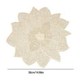 thumbnail image 3 of Miogawg Gold Round Placemats, Hollow Out Washable And Wipeable Place Mats, Leaf Table Mats For Holiday Party Wedding Accent Centerpiece Dinner Decoration, 3 of 6
