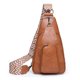 thumbnail image 1 of Bolso Bandolera para Mujer Bolso Bandolera Boho, Bolso Bandolera, Bolsillo en el Pecho con Correa Ancha para Mujer, Bolso Bandolera pequeño de Piel con Cremallera y Correa para el Hombro, para, 1 of 5